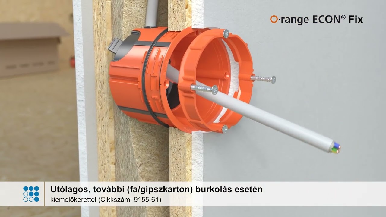 ECON® Fix szerelvénydoboz 10 mm vagy vastagabb falazatokhoz a Kaiser-tól