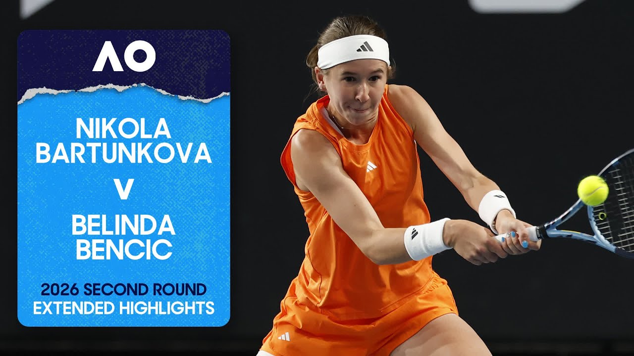 Nikola Bartunkova v Belinda Bencic Extended Highlights | Australian Open 2026 Second Round