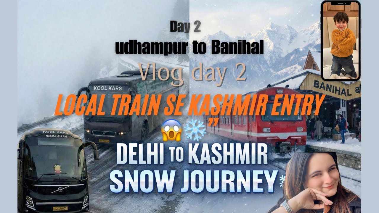 Kashmir Trip Day 2 | Udhampur → Banihal → Srinagar Full Journey ❤️😍