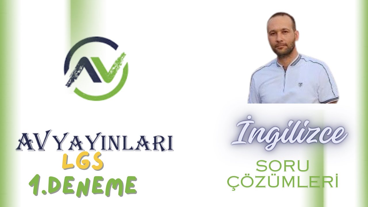 AV YAYINLARI 8. SINIF LGS-1 İNGİLİZCE ÇÖZÜMLERİ #lgs #ingilizce #8th #preparation #exampreparation