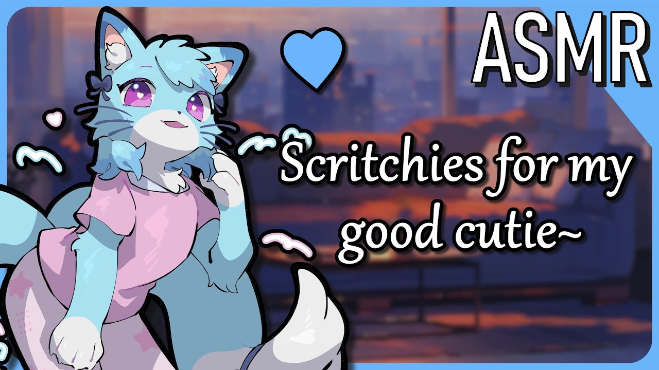Furry ASMR 💙 Catboy gives you lots of scritchies~ [Headpats][Head Massage]