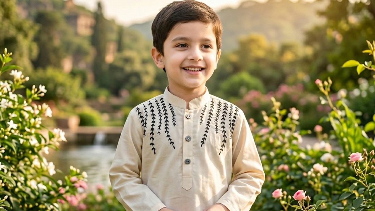 Baby Boy Kurta Hand Embroidery Design | New & Trendy Style #babyboykurtadesign #kurtaembroidery2026