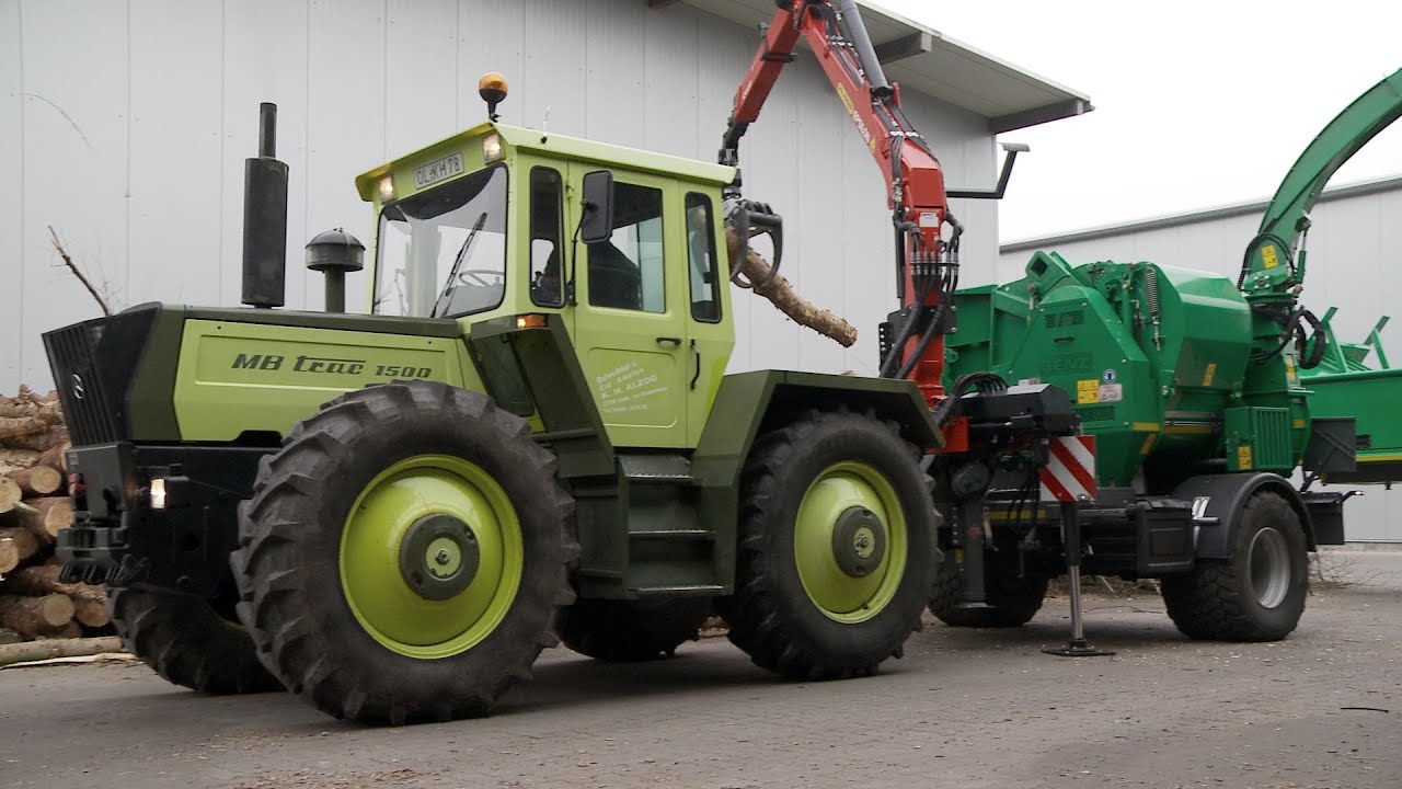 MB Trac 1500 am Limit mit JENZ Hacker HEM 540 Z