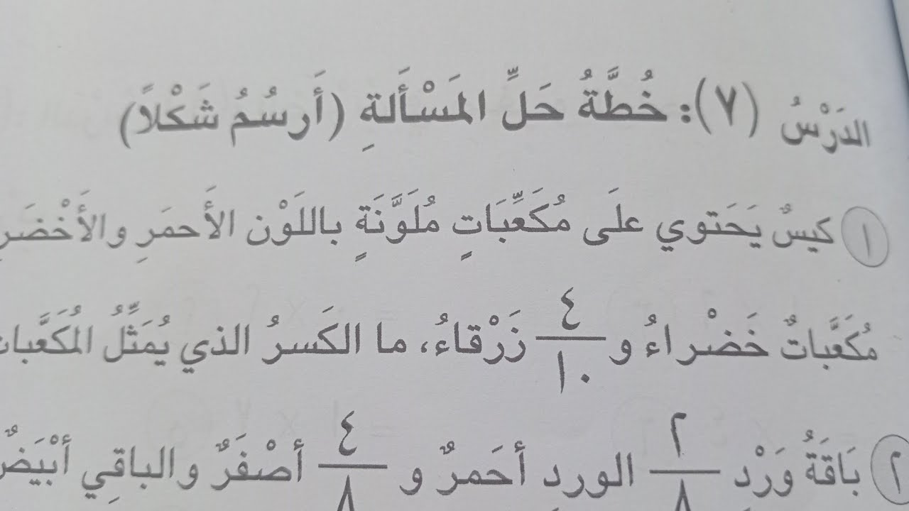 خطه حل المسألة نشاط رياضيات الصف الثالث الابتدائي صفحة  ٤٩