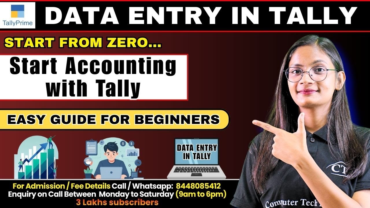 Start Accounting with Tally Office Work | Data Entry in Tally Start form Zero |Computer Tech Academy