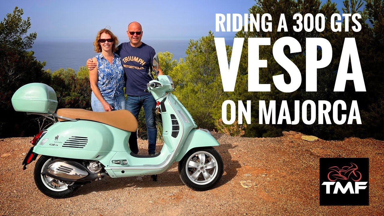 Majorca magic! Riding the Iconic Vespa GTS300 through Paradise - Must-See Scooter Review (4K)