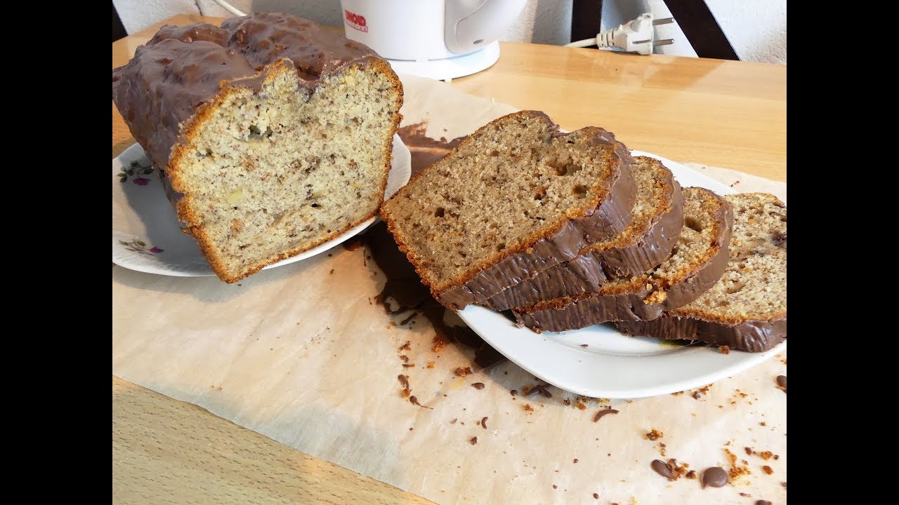 Saftiger Bananen Walnuss Kuchen