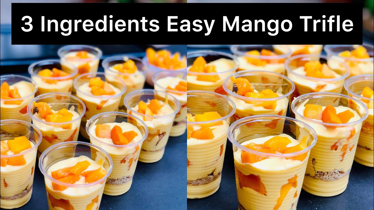 Mango Trifle Recipe - Easy Mango Trifle Recipe by Islamabadfoodgram - Mango Delight Recipe