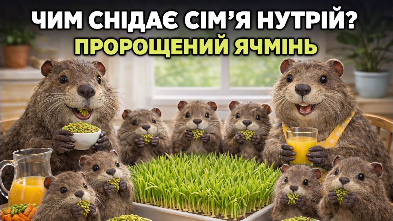 Чим та як снідає сімʼя нутрій