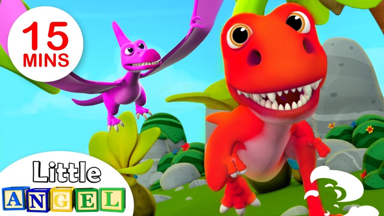 Somos os Dinossauros, 5 Patinhos, Bebê Tubarão e Mais! | Vídeos Infantis | Little Angel Português