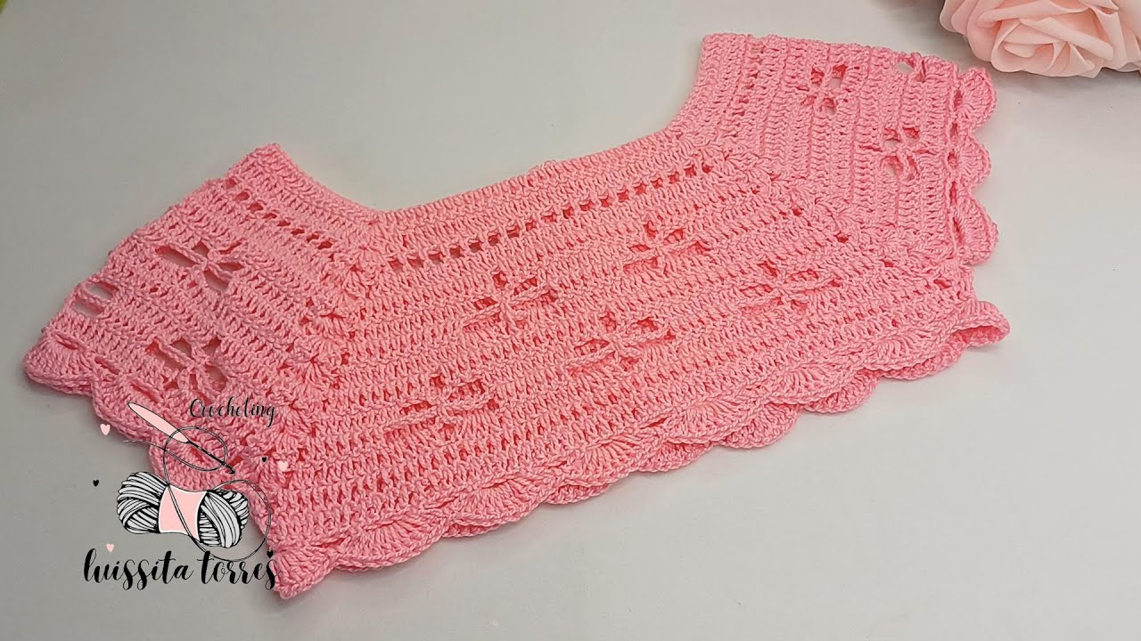 ¡SUPER BONITO! TEJER UN PATRÓN ÚNICO, FÁCIL Y RÁPIDO DE TEJER A CROCHET  PARA NIÑA BELLO CANESÚ