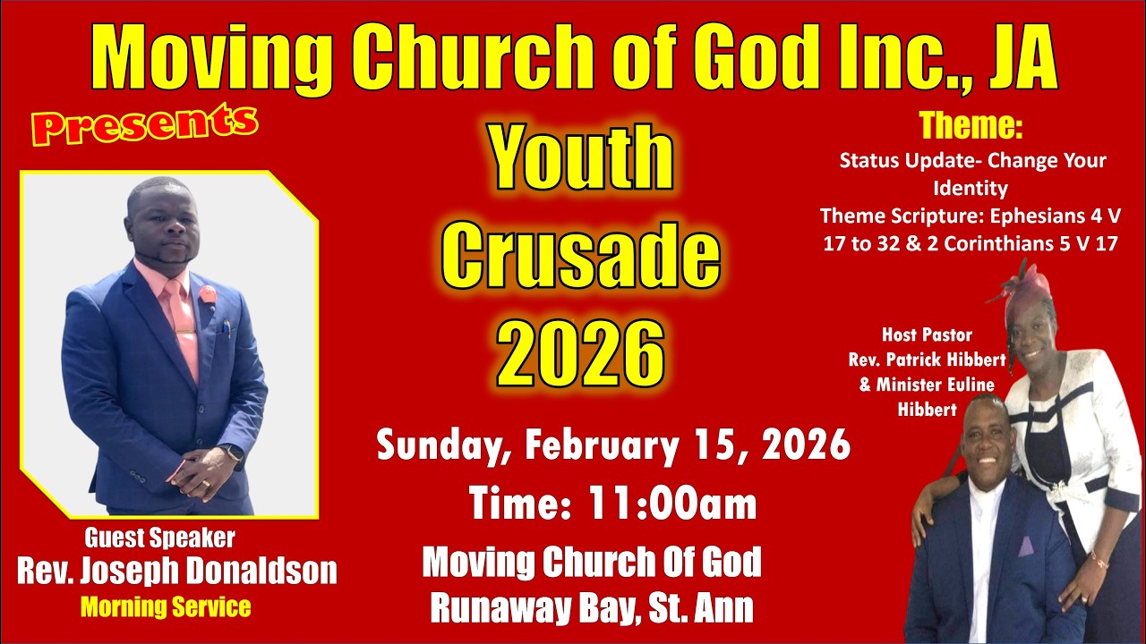 YOUTH CRUSADE 26 SUNDAY (DAY SERVICE)- GUEST SPEAKER: REV JOSEPH DONALDSON