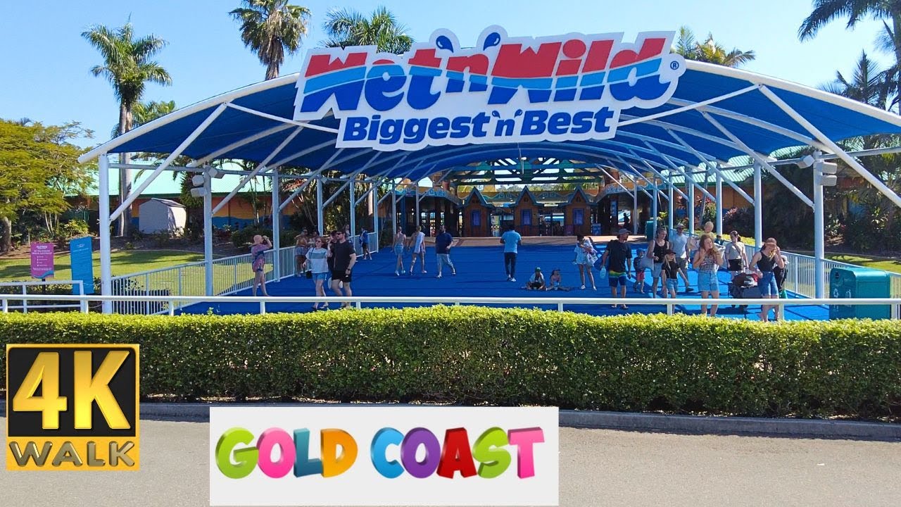 Wet n Wild Gold Coast  🌴 4k Walk Tour Spring 2024 🇦🇺