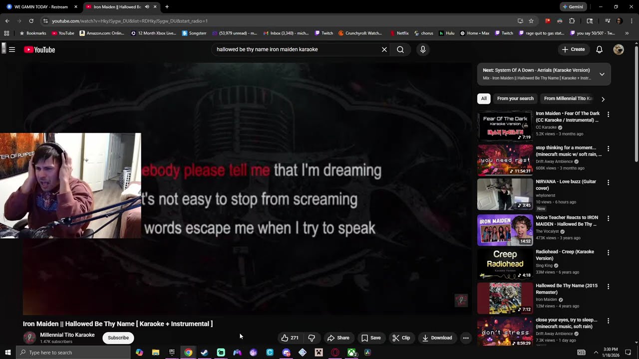Goofin and creating BEST Hallowed be thy name Karaoke cover