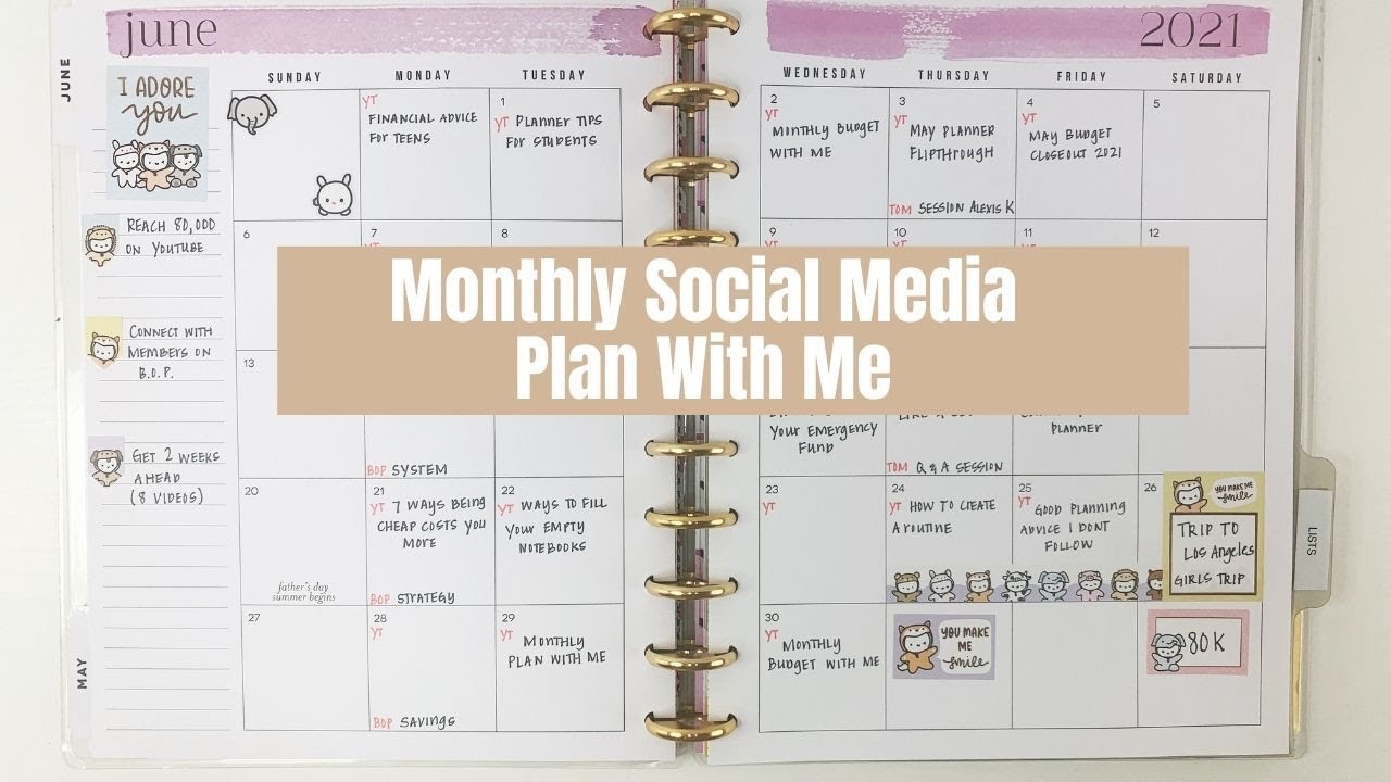 Monthly Social Media Plan with Me