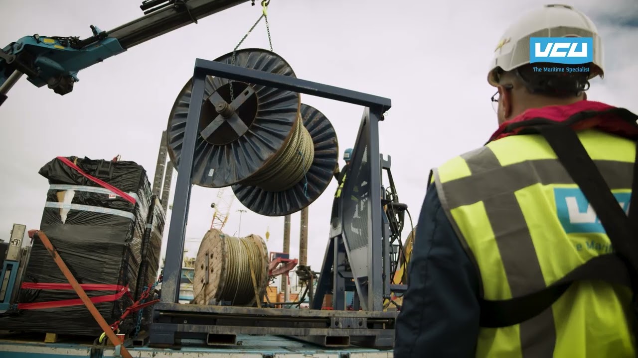 VCU Maritime supplies and spools steel wires on-site at HEBO