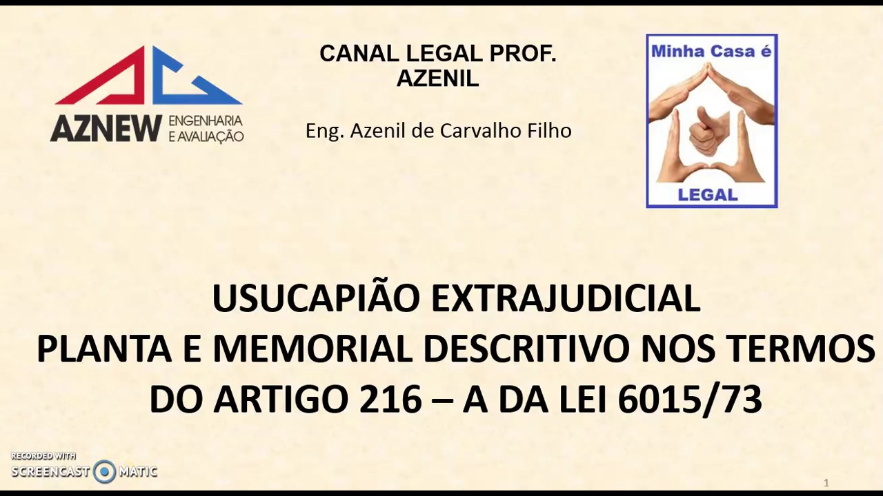 PLANTA E MEMORIAL DESCRITIVO - USUCAPIÃO URBANO