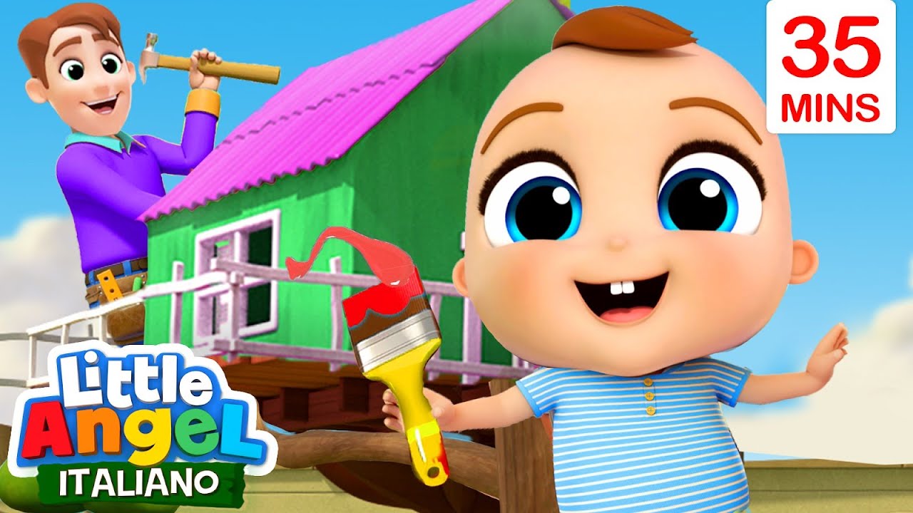 Costruiamo una casetta sull'albero! 🌳🏠 Cartoni Animati con Gianni Piccino - Little Angel Italiano