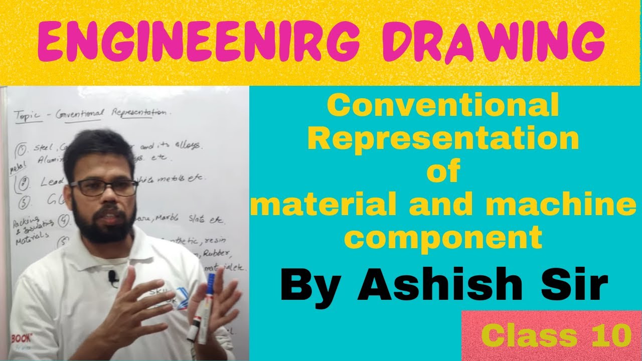 Conventional Representation of Materials in Engineering drawing | Engineering drawing class-10