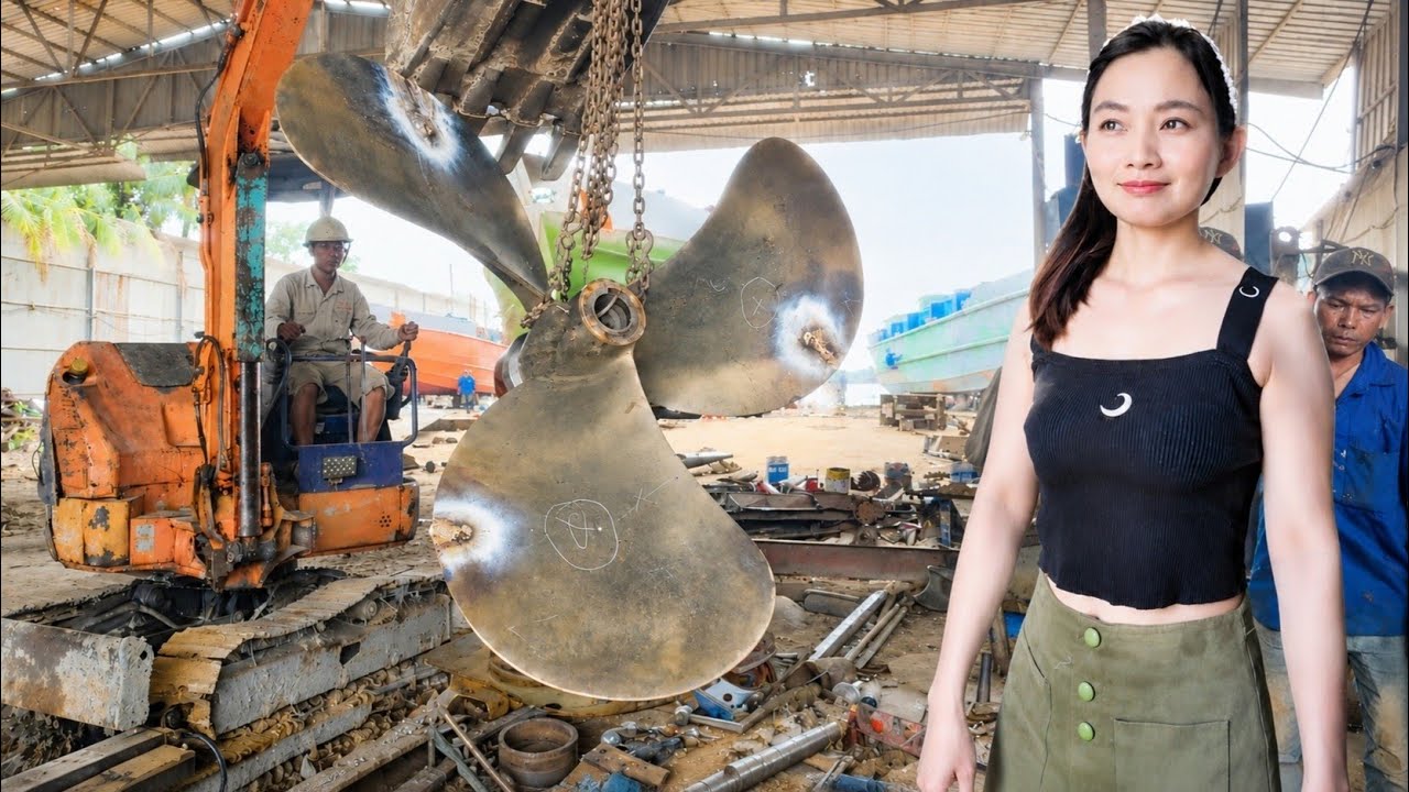 Our 125 kg Boat Propeller Was Badly Damaged | Full Repair Process