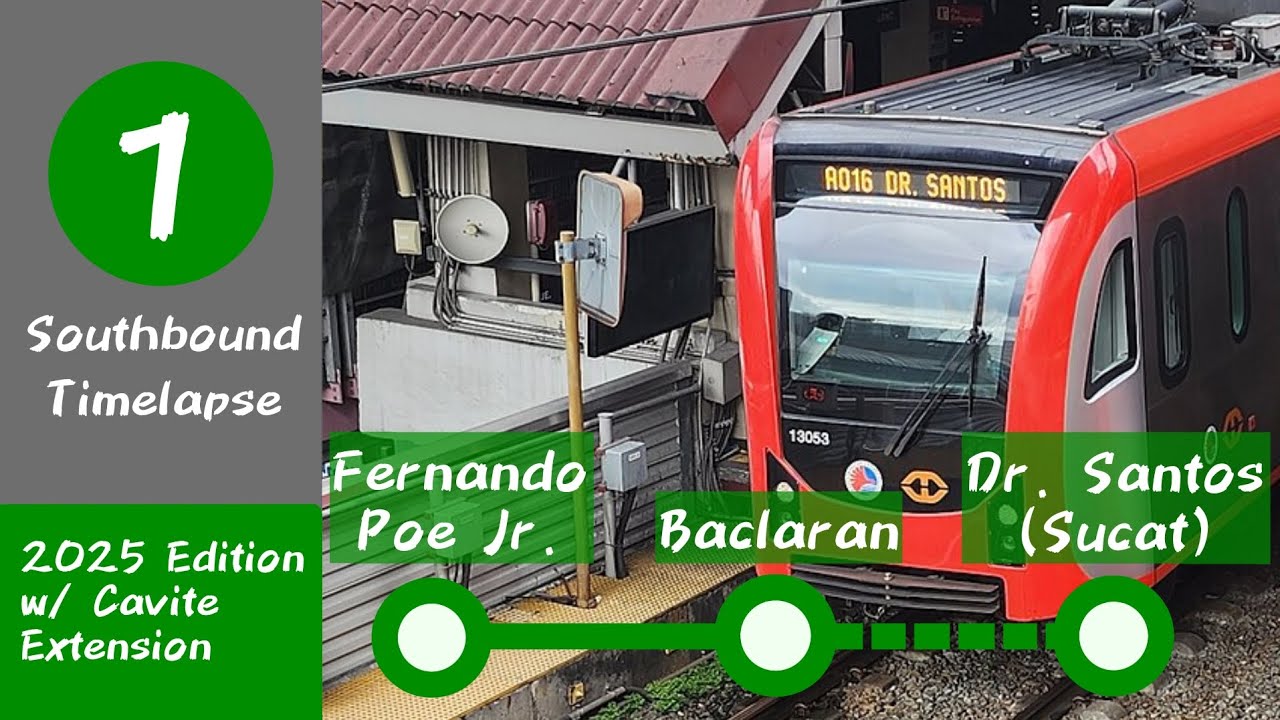 (2025 VERSION) Metro Manila LRT Line 1 Southbound Timelapse