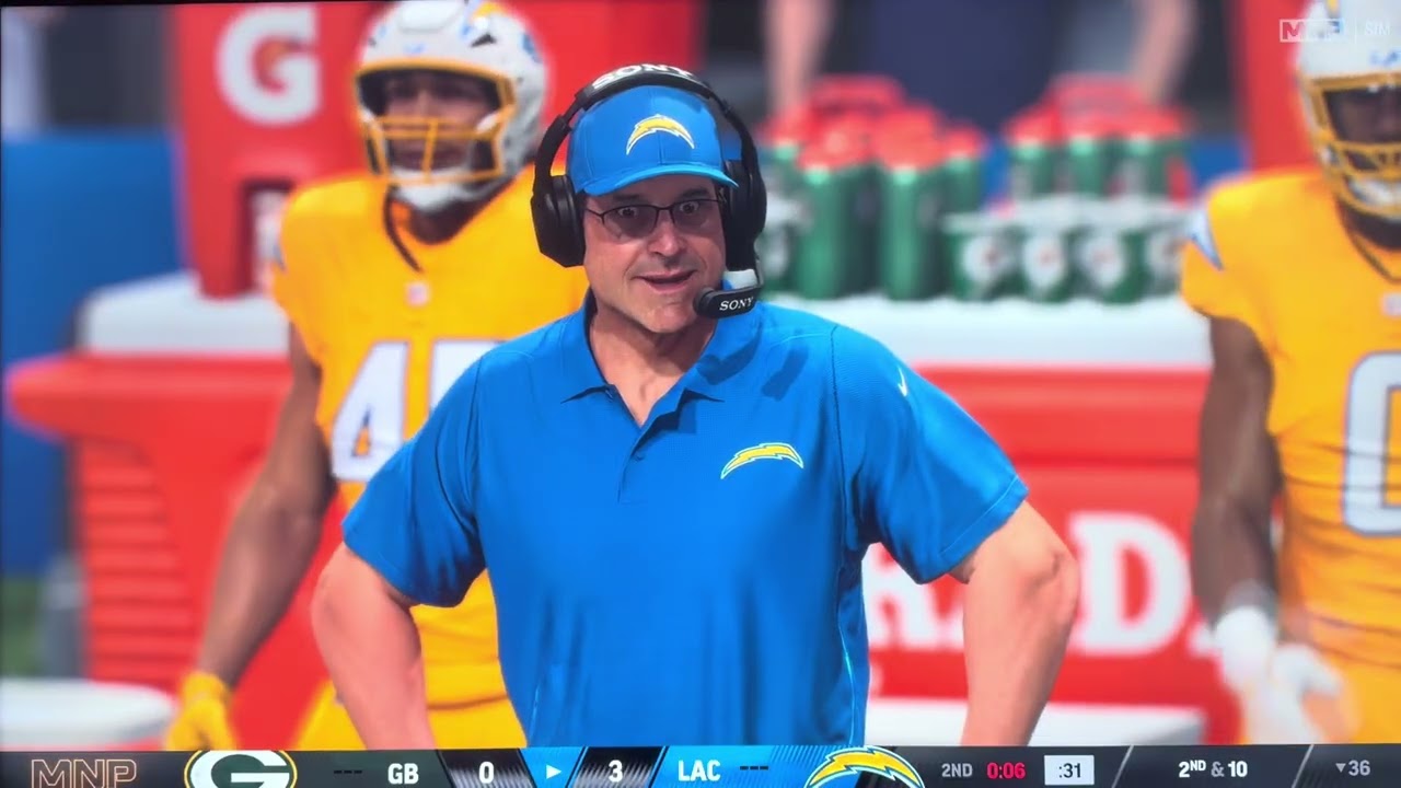 Packers vs Chargers madden 26 full game 1 minute quarters week 1￼￼￼
