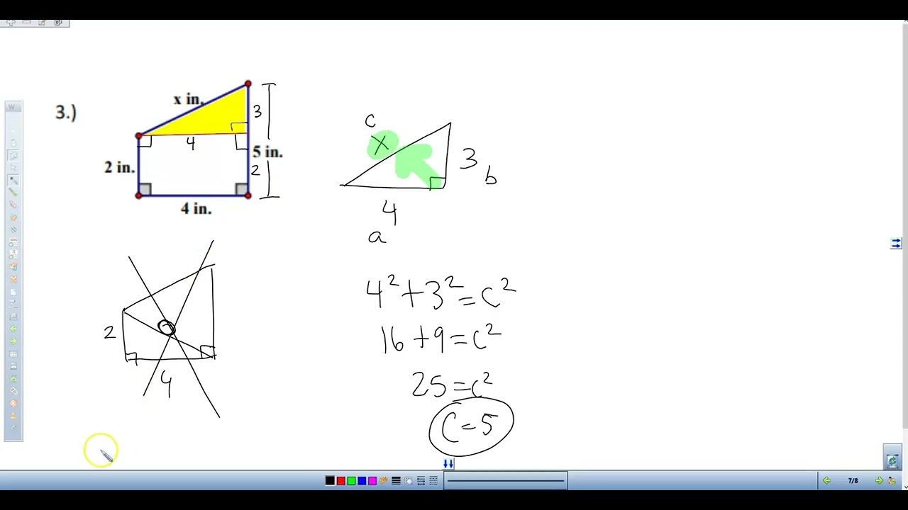 9.1 Notes (Part 2): The Pythagorean Theorem