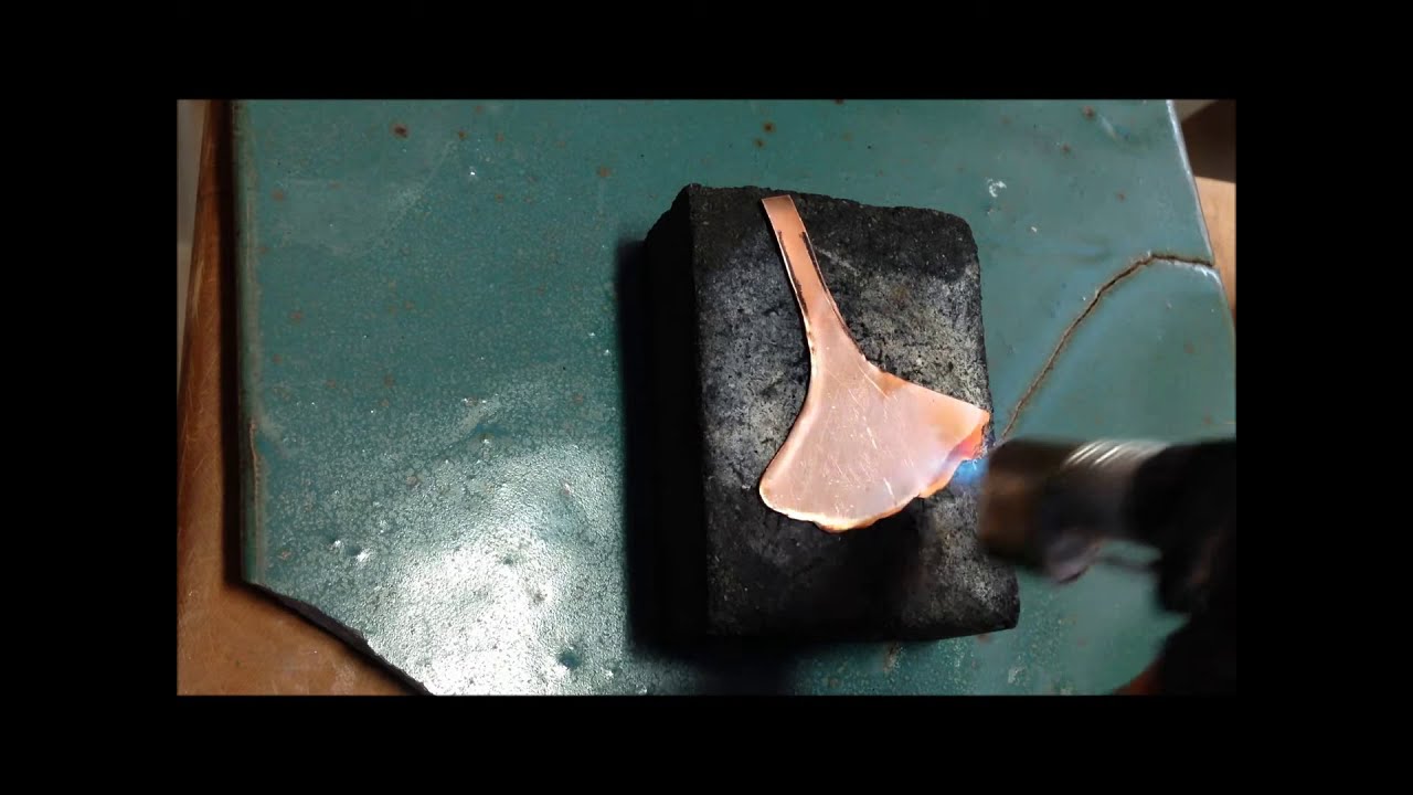 Annealing Copper - A Stylized Ginkgo Leaf for Jewelry