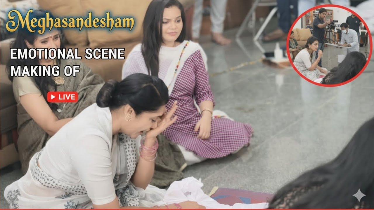 ||MEGHASANDESHAM EMOTIONAL SCENE MAKING OF|| #meghasandesam #meghasandeshamserial #teluguserial 
