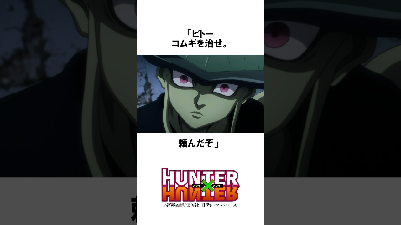 【HUNTER&times;HUNTER】負傷したコムギを抱きかかえるメルエム #hunterxhunter #ハンターハンター #アニメ #漫画