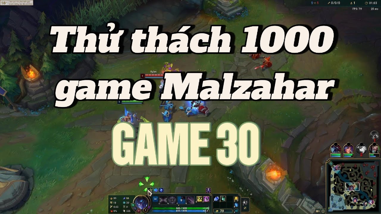 Thử Thách 1000 Game Malzahar (Chưa Hoàn Thành) | Hành Trình Leo Rank LMHT : Game 30