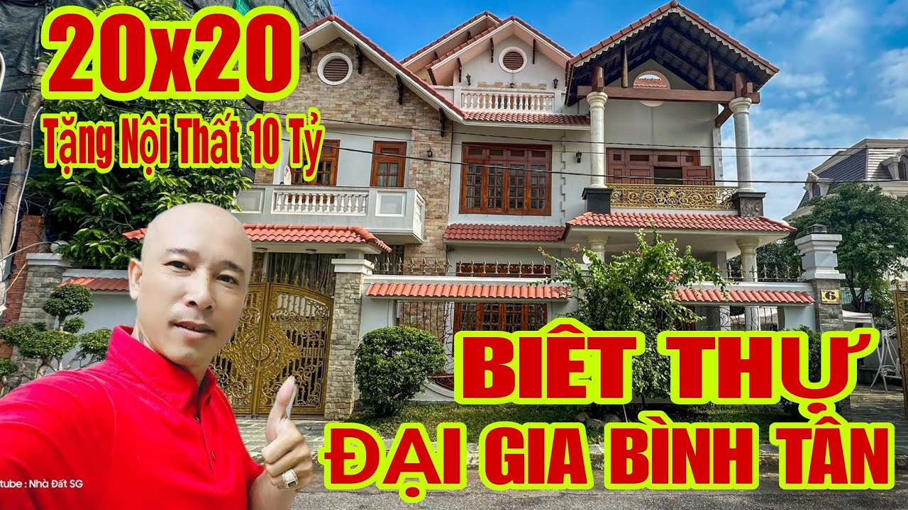 🛑BẤT NGỜ! Biệt Thự Bình Tân 20x20, 2 Lầu, Đúc Kiên Cố, Giá Bán Sốc Như Cho Không! | #nhadatsg