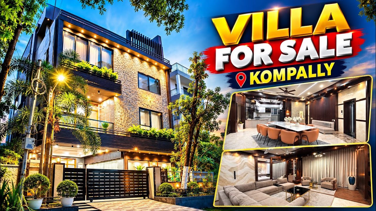 Luxury Villa for Sale in Kompally Hyderabad | 6000 Sq Ft | Fully Furnished