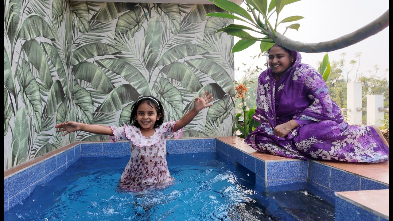 অনেক দিন পরে ছাদের সুইমিং পুলে গোসল করলাম | Doyel Agro