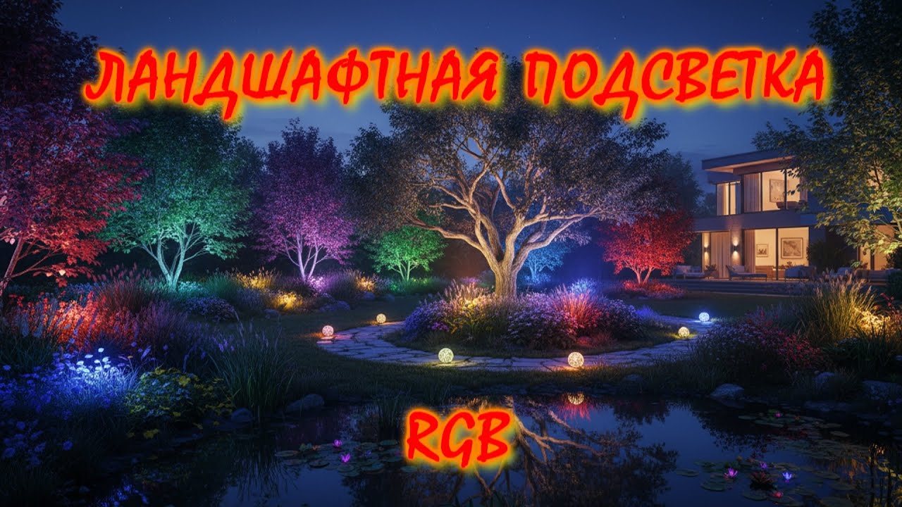Ландшафтная подсветка растений RGB