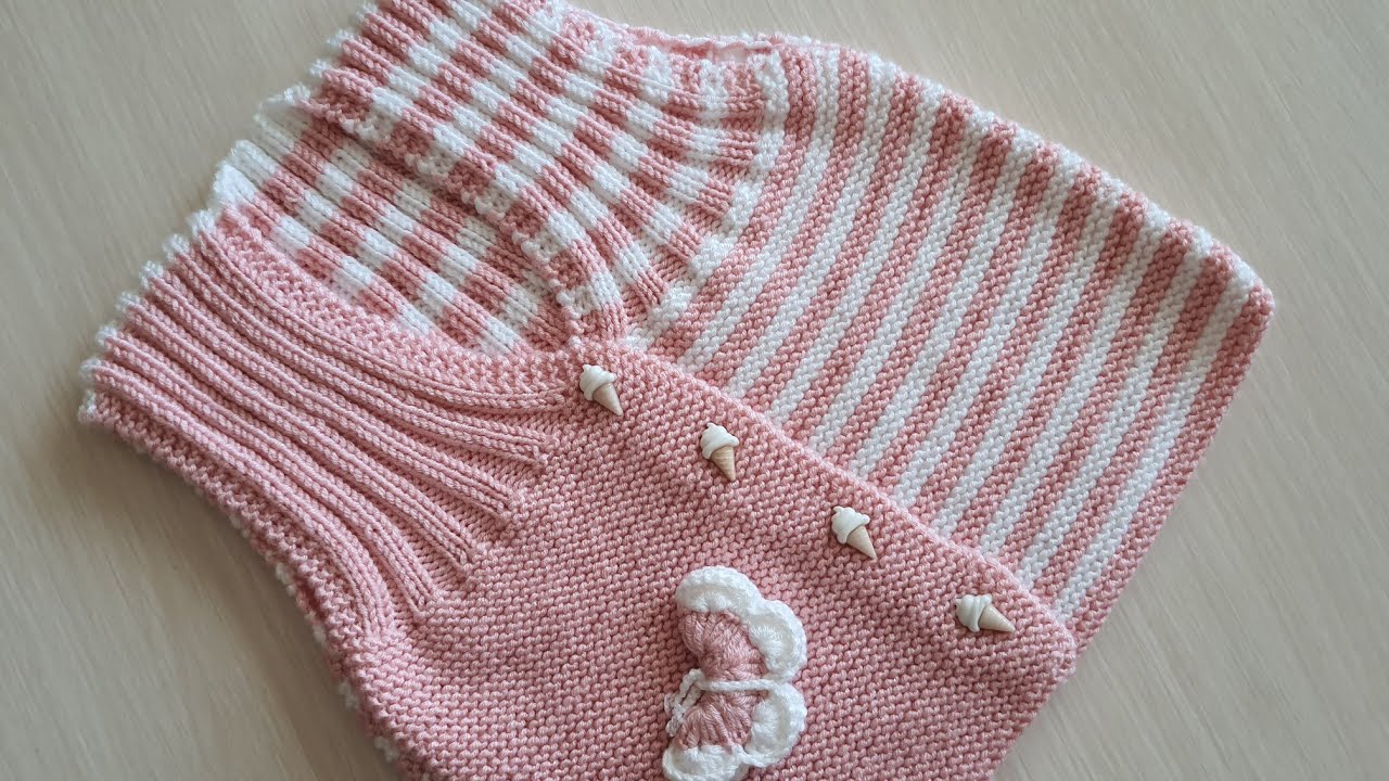 Bebek yelek  modeli İki Şiş Knitting Crochet