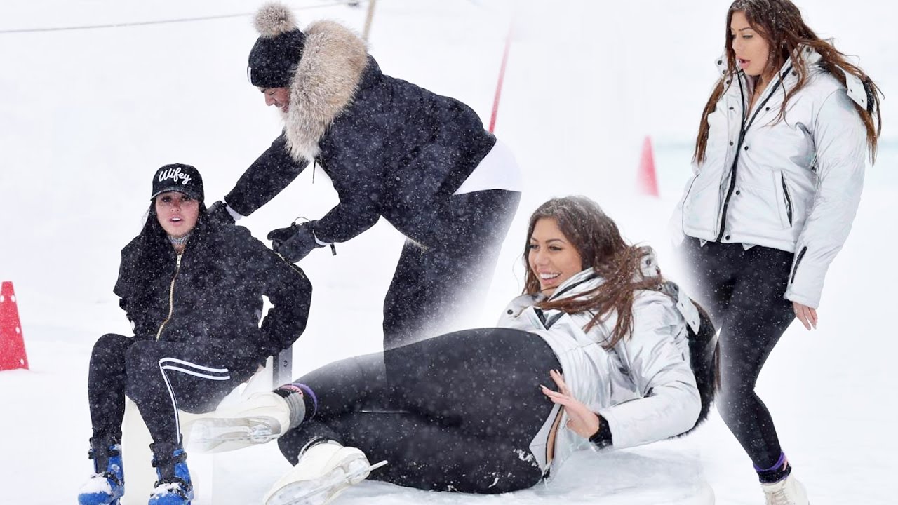 Chloe Ferry, Marnie Simpson and The Geordie Shore Crew Ice Skating In Tignes