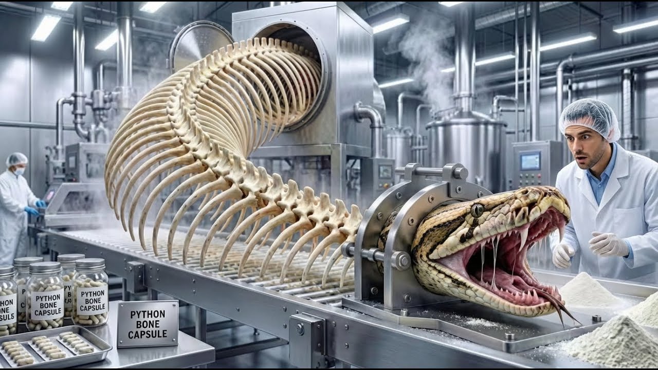 Inside a High-Tech Snake Bone Processing Facility: From Medical-Grade Skeleton to Longevity Capsules