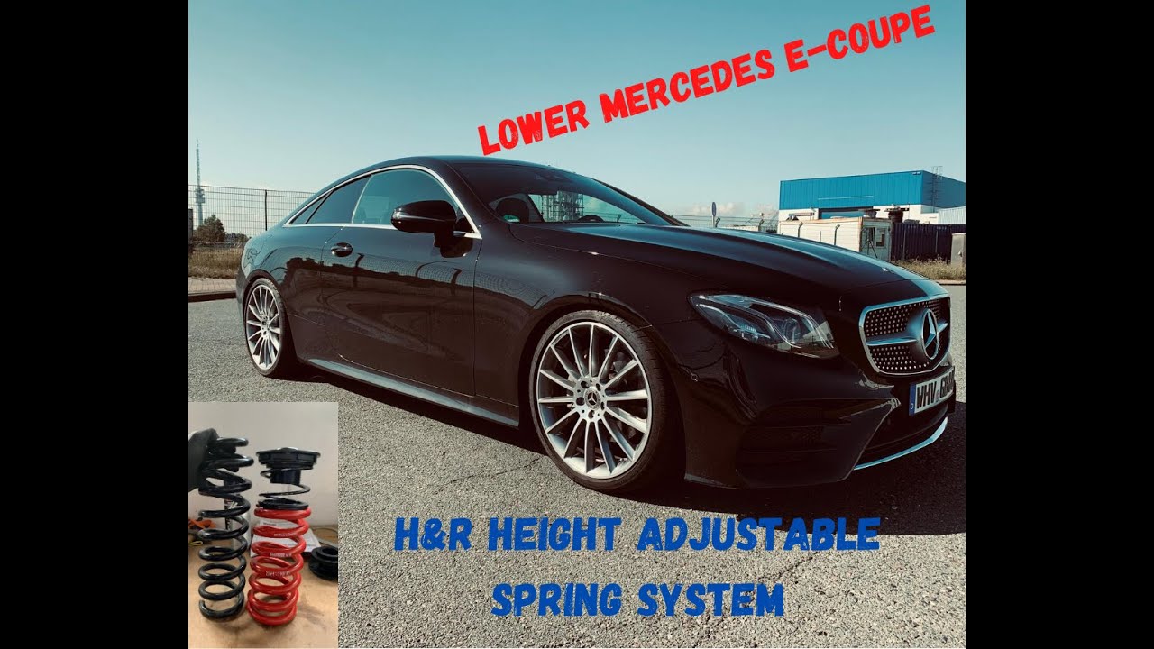 lowering a Mercedes E-Coupe 220d | c238 | AMG | H&R adjustable springs | Carporn | Tieferlegen