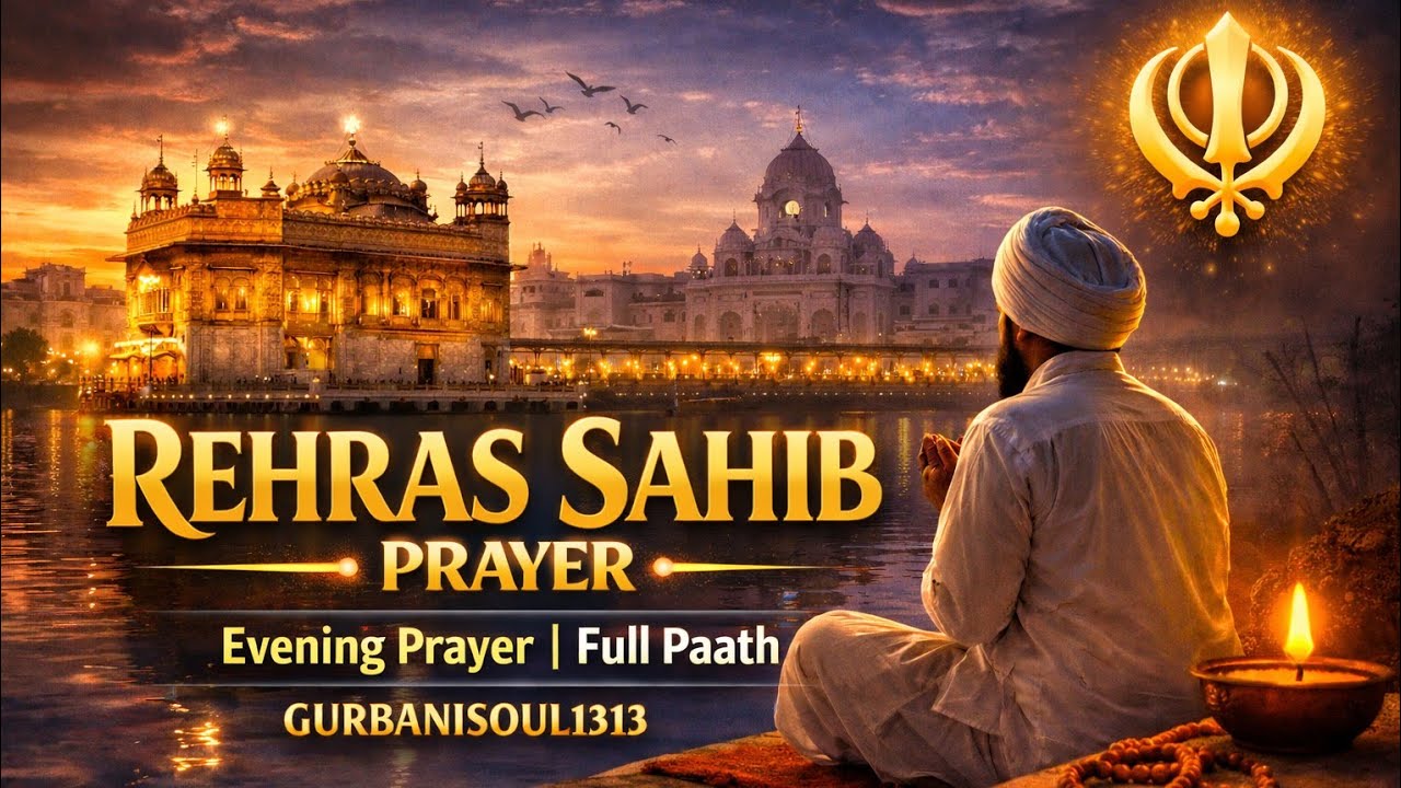 Rehras Sahib Prayer | Full Paath | Evening Prayer | GurbaniSoul1313