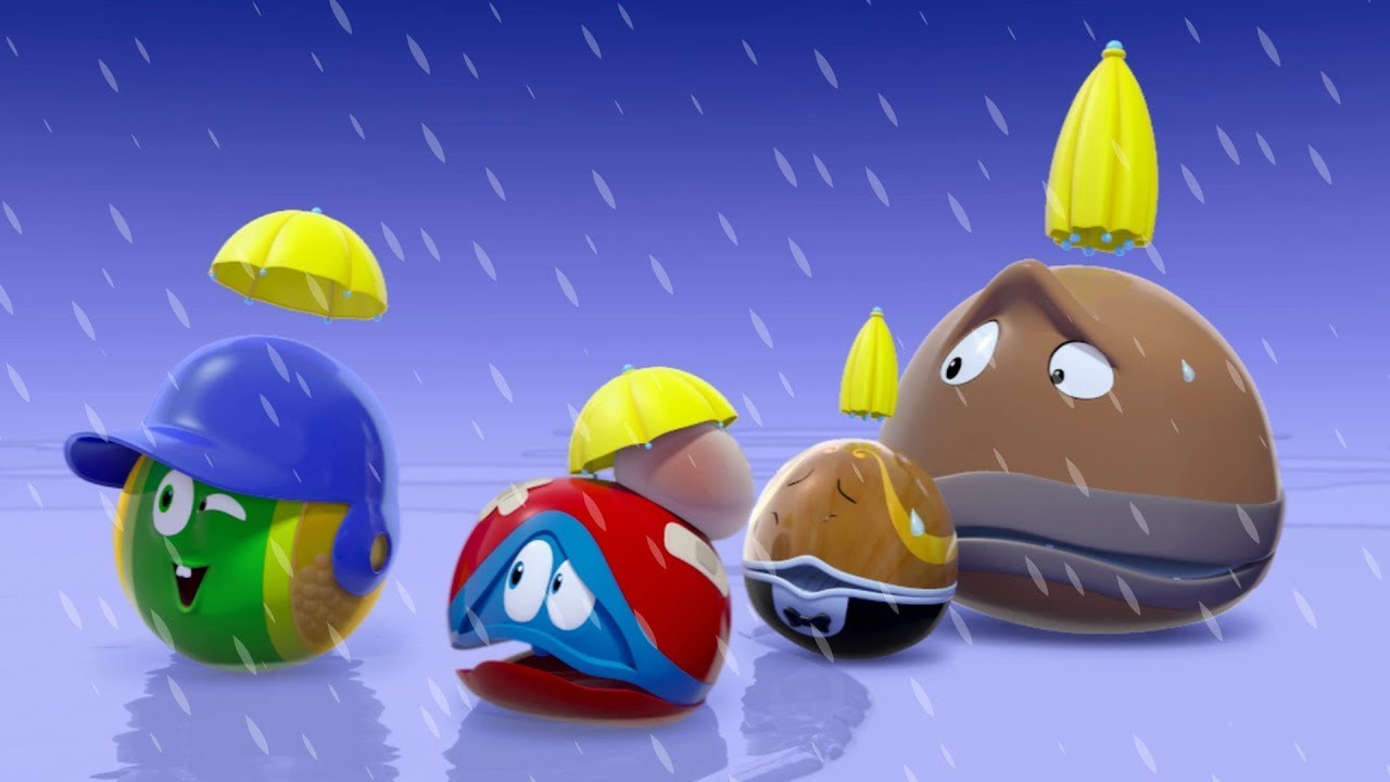 WonderBalls Rain Concert 🌧️ | Cartoons For Kids ☔ | Wonderballs Playground