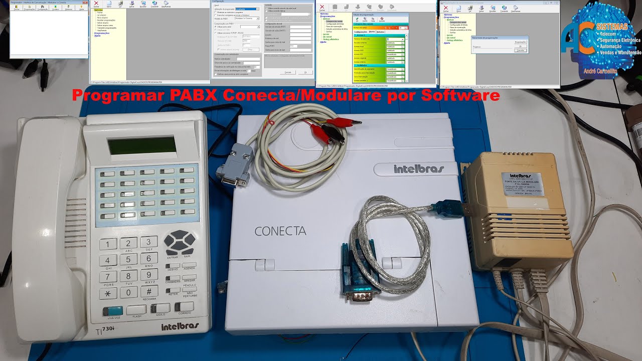 Como configurar as centrais PABX Conecta Modulare por software