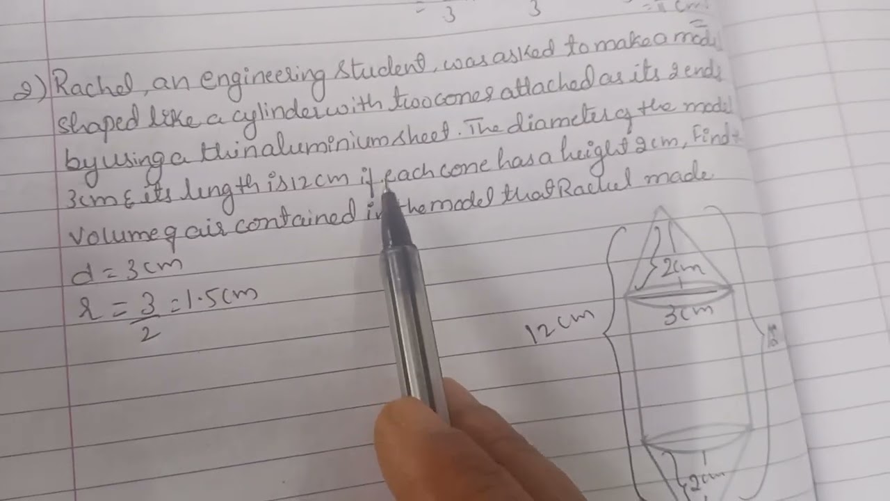Surface area and Volume 10th Std (excercise 13.2, Q No - 1, 2)
