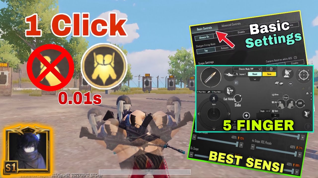 New Conqueror 5 Finger FASTER PLAYER SETTING + CONTROL CODE | Best Settings Pubg Mobile | PUBG BGMI