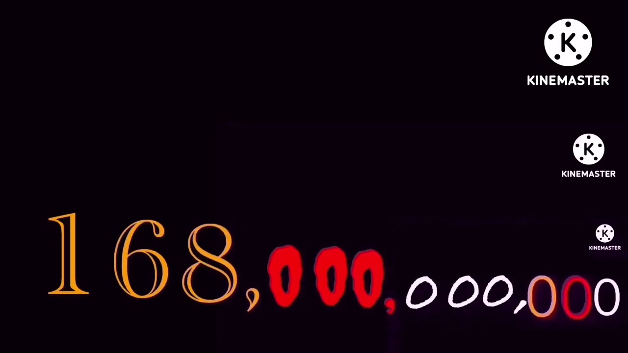 Numbers 0 to 1 decillion with sounds in 4x speed