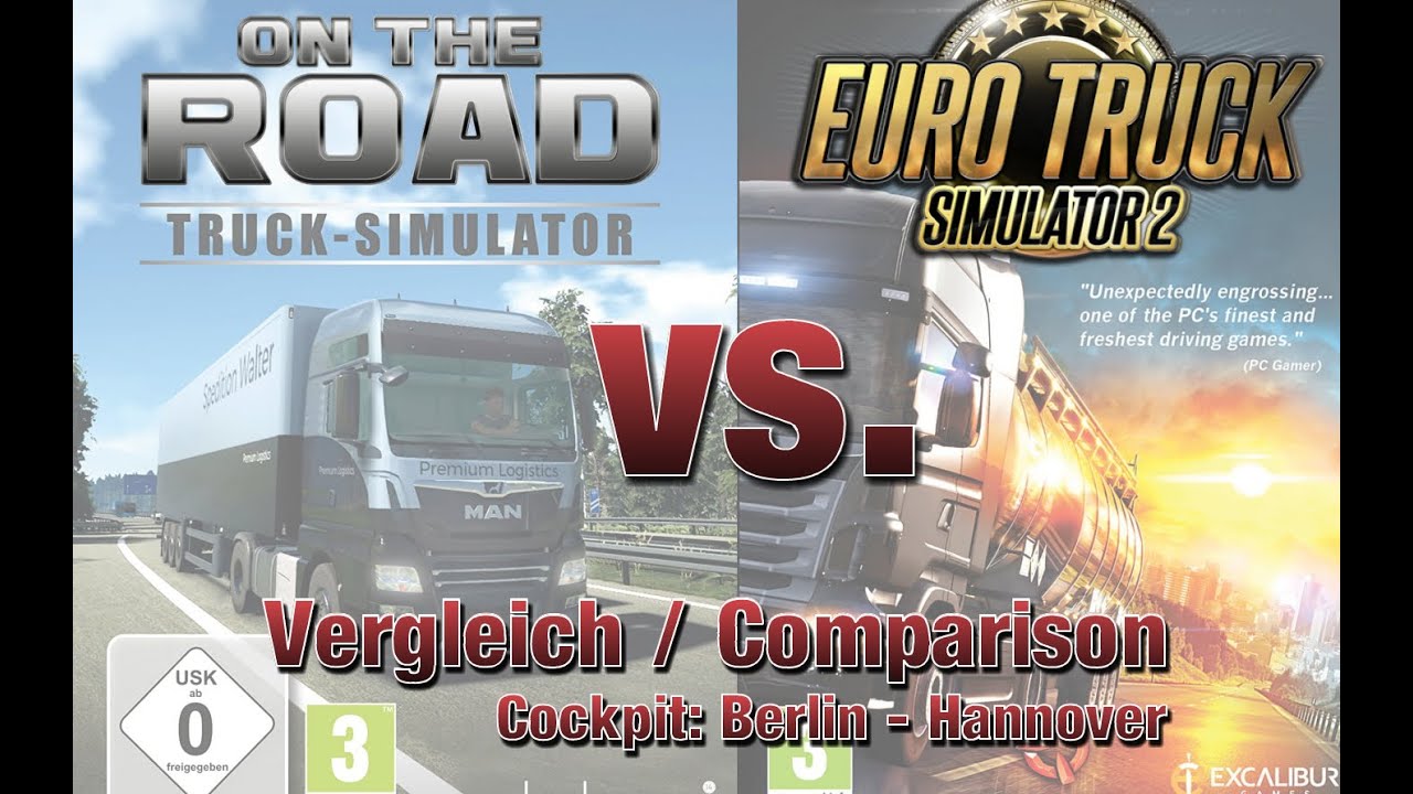 On The Road vs. Euro Truck Simulator 2 - Vergleich /Comparison