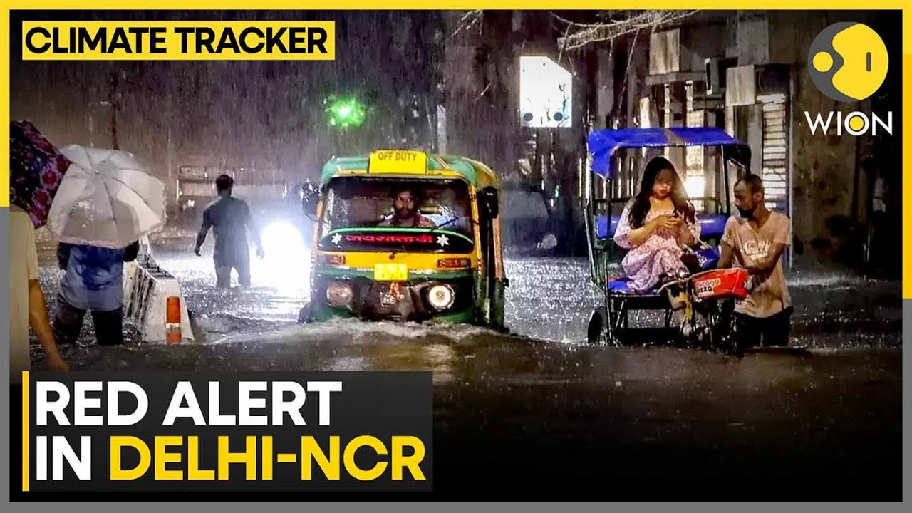 Heavy Rain Hits Delhi, IMD Issues Red Warning | WION Climate Tracker