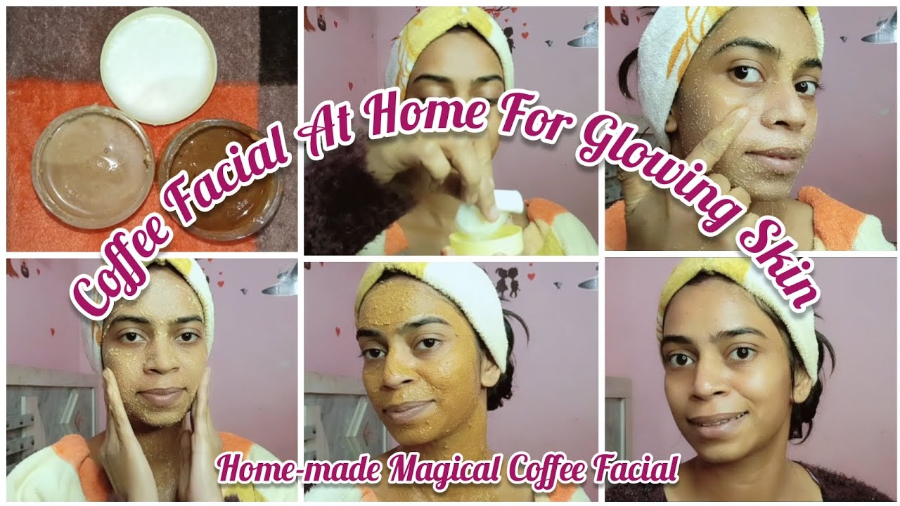 Coffee Facial At Home For Glowing Skin 🥰✨ Homemade Coffee Facial ❤️ || DIY Homemade Coffee Facial 🎀🤌