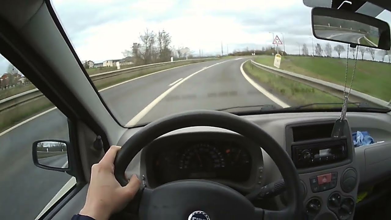 POV Drive Work to Home with Fiat Panda II 1.1 54cv of 2005