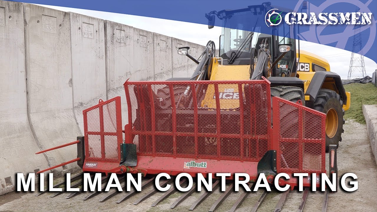 Millman Contracting Demoing the Albutt Folding Push Off Buckrake!